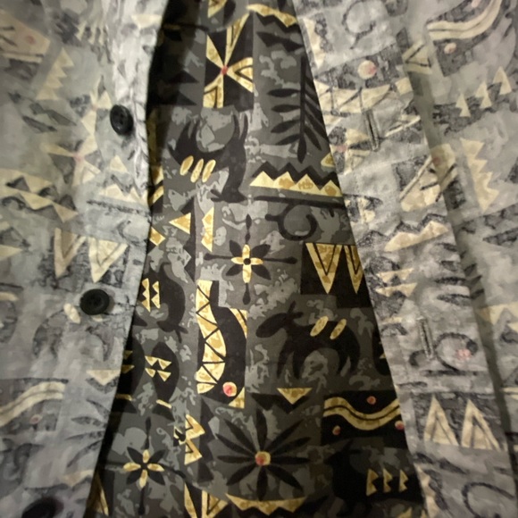 Afends, Small Button Up Tee: Blue Trip - Picture 3 of 4